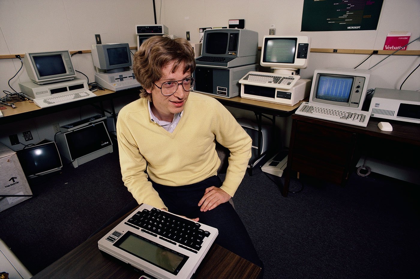 Сооснователь Microsoft Билл Гейтс, 1983. Фото: gettyimages.ru